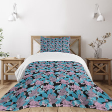 Tropic Pattern Spring Petal Bedspread Set