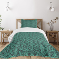 Baroque Style Foliage Motif Bedspread Set