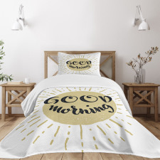 Cartoon Sun Bedspread Set