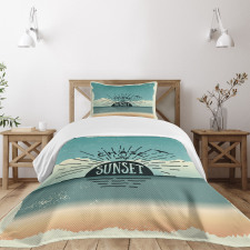 Typographic Chase the Sunset Bedspread Set