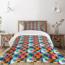 Diamonds and Dot Bedspread Set