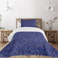 Memphis Style Rainbow Colors Bedspread Set