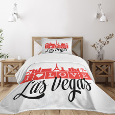 Writing with Landmarks Bedspread Set