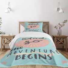 Circle and Sun Motif Pattern Bedspread Set