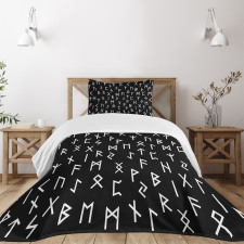 Elder Futhark Symbols Bedspread Set