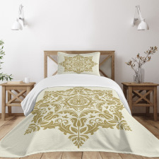 Classical Flower Motif Bedspread Set