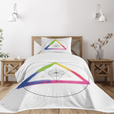 Rainbow Triangle Bedspread Set