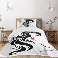 Red Lipstick and Waves Bedspread Set