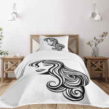 Women and Indulgent Hair Bedspread Set