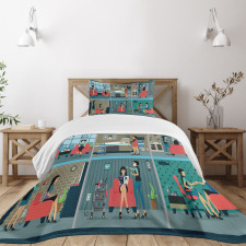 Day in Hairdresser Bedspread Set