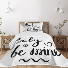 Modern Motivating Message Bedspread Set