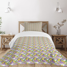 Tropical Yellow Parrot Birds Bedspread Set