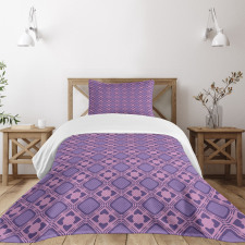 Mosaic Style Tile Pattern Bedspread Set
