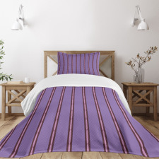 Sausage Link Shapes Lines Bedspread Set