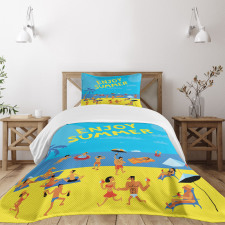 People Tropical Beach Bedspread Set