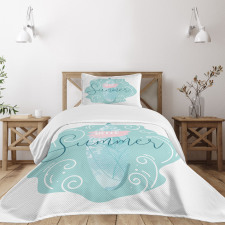 Surfboard Abstract Sea Bedspread Set