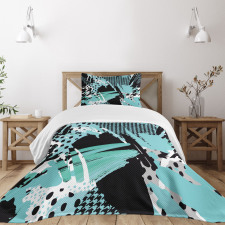 Expressive Ink Pattern Bedspread Set