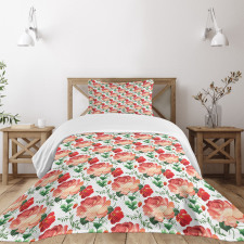 Traditional Russian Roses Bedspread Set