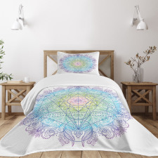 Metatron Cube on a Mandala Bedspread Set