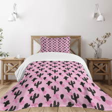 Cartoon Style Mexican Flora Bedspread Set