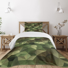 Angular Polygon Design Bedspread Set