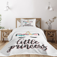 Little Princess Phrase Girly Bedspread Set