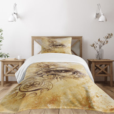 Traditional Hand Drawn Eye Bedspread Set