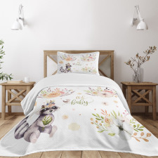 Oh Baby Calligraphy in Middle Bedspread Set