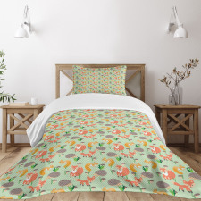 Happy Wildlife Fauna Art Bedspread Set