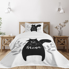 Be Brave Words Inspiration Bedspread Set