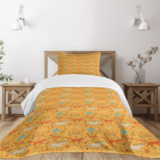 Sketchy Animals and Plants Bedspread Set