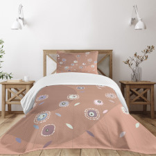 Funky Dandelion Flowers Bedspread Set