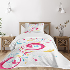 Ink Splattered Droplets Bedspread Set