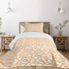 Monochrome Style Arrangement Bedspread Set