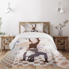 Pop Art Vintage Retro Style Bedspread Set