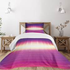 80s Retro Sci-Fi Background Bedspread Set