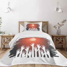 Party Night Club Fun Concept Bedspread Set