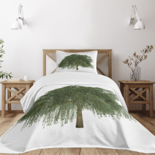 Joyous Botanical Leaves Bedspread Set