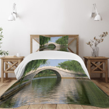 Scenery Calming Image Bedspread Set