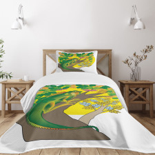 Cartoon of a Female Animal Bedspread Set