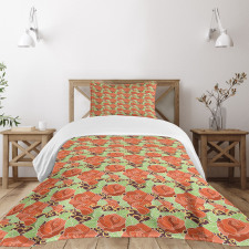 Blossoming Romantic Flower Bedspread Set