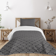 Half Circle Style Arcs Modern Bedspread Set