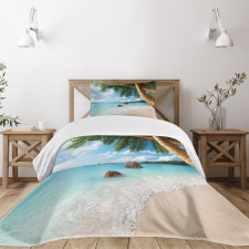 Exotic Palm Tree Ocean Bedspread Set