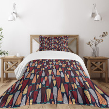 Root Vegetable Design Doodle Bedspread Set