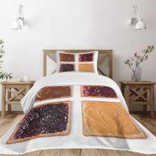 Breafast Toast Design Bedspread Set