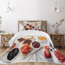 Sandwiches on White Bedspread Set