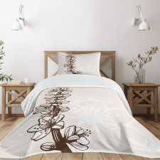 Hand Drawn Petals Bedspread Set