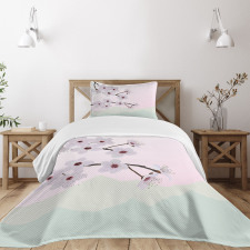 Motifs with Trees Bedspread Set