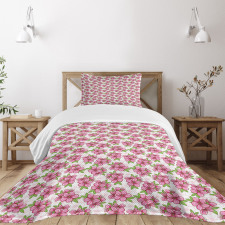 Oriental Flower Bedspread Set