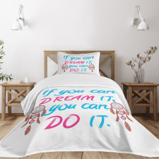 Motifs Words Bedspread Set